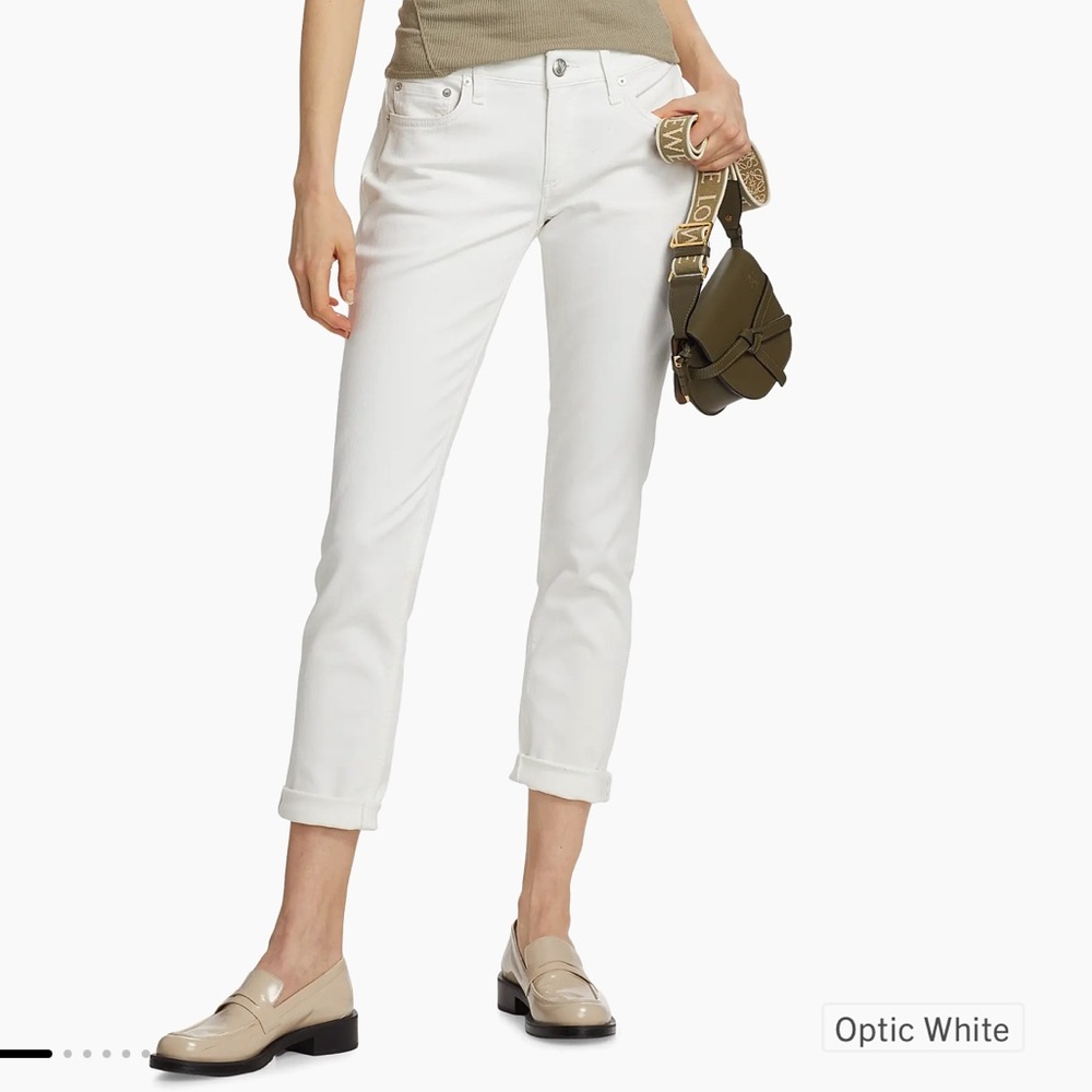 Women's Dre Low Rise Slim Boyfriend White Jeans 30 Coastal Classic Preppy Fresh
